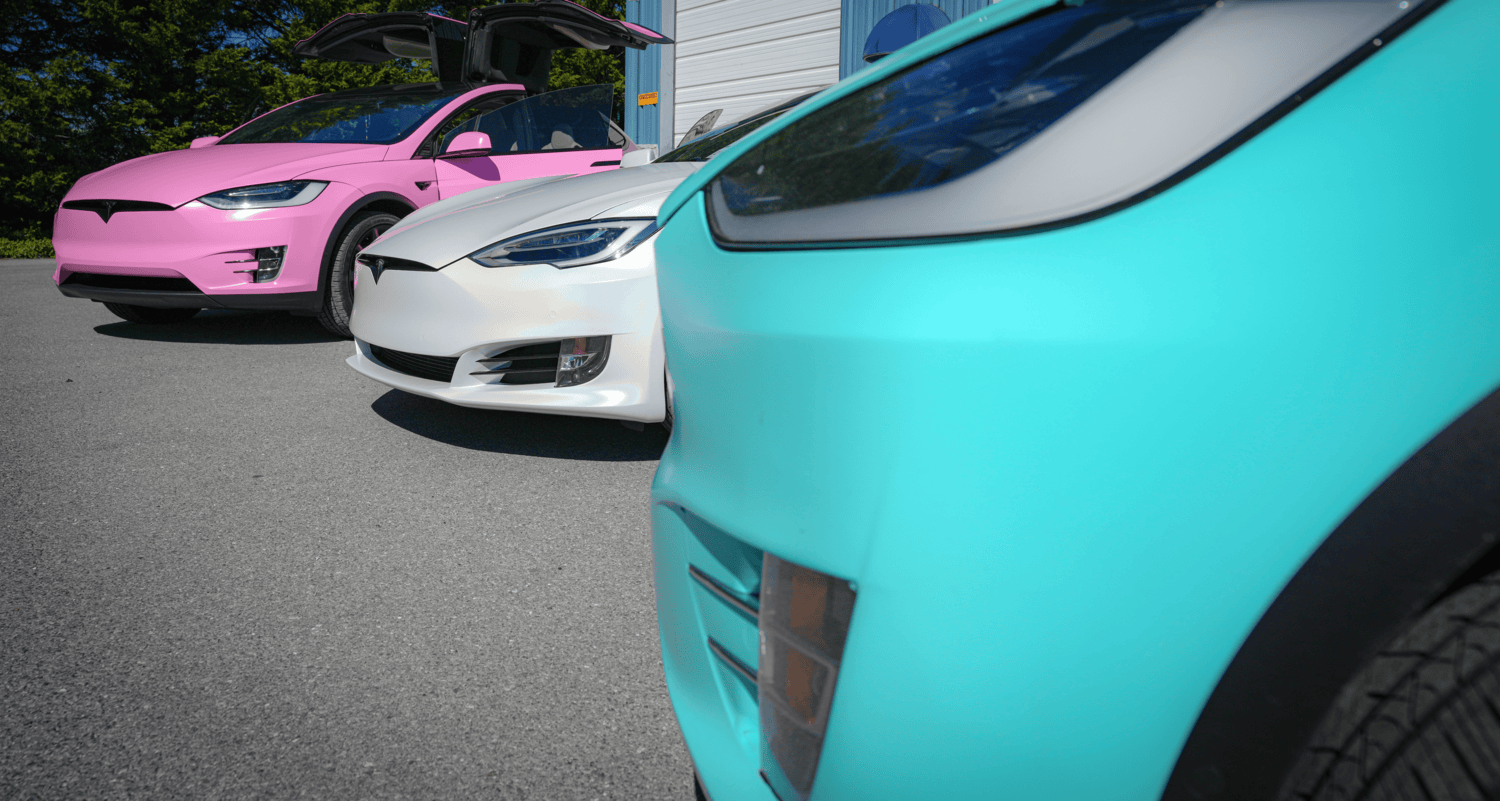 Tesla vinyl color wrap